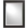 Metra 28" High Black Beveled Mirror