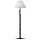 Metra 57.2" High Bronze Double Floor Lamp With Natural Anna Shade