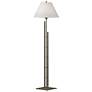 Metra 57.2" High Soft Gold Double Floor Lamp With Natural Anna Shade