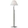 Metra 57.2" High Sterling Double Floor Lamp With Natural Anna Shade