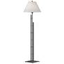 Metra 57.2"H Natural Iron Double Floor Lamp With Natural Anna Shade