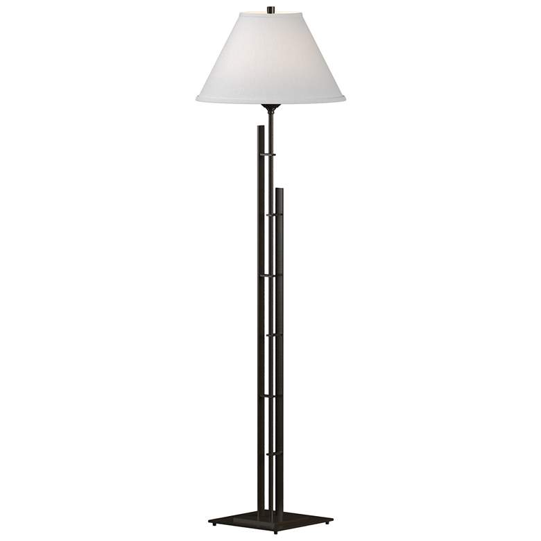 Image 1 Metra 57.2 inchH Oil Rubbed Bronze Double Floor Lamp w/ Anna Shade