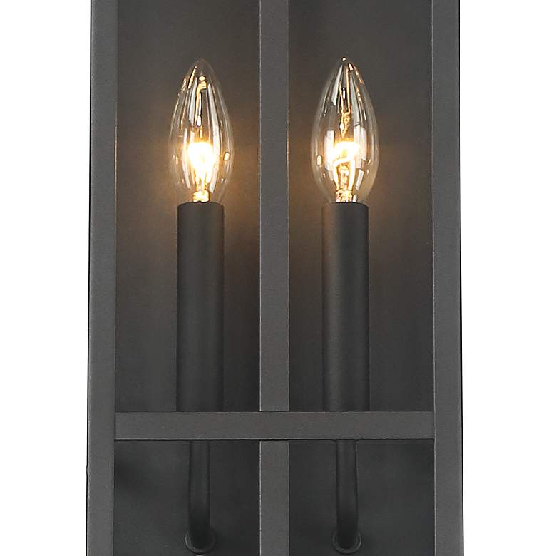 Image 3 Metrix 20" High Black 2-Light Rectangular Outdoor Wall Light more views