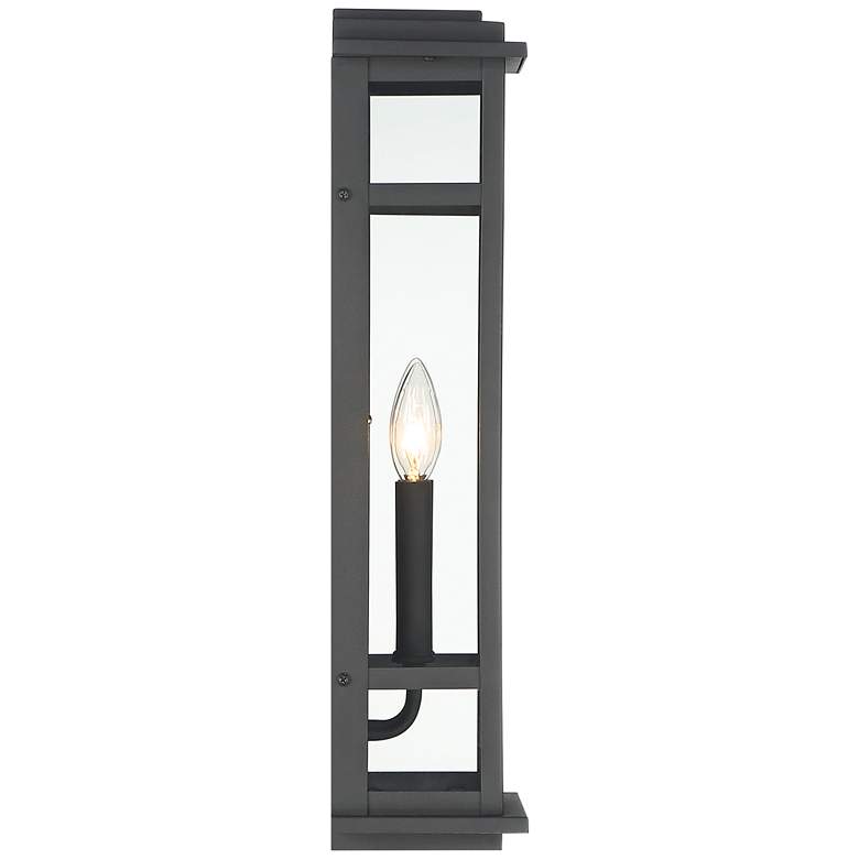 Image 7 Metrix 20" High Black 2-Light Rectangular Outdoor Wall Light more views