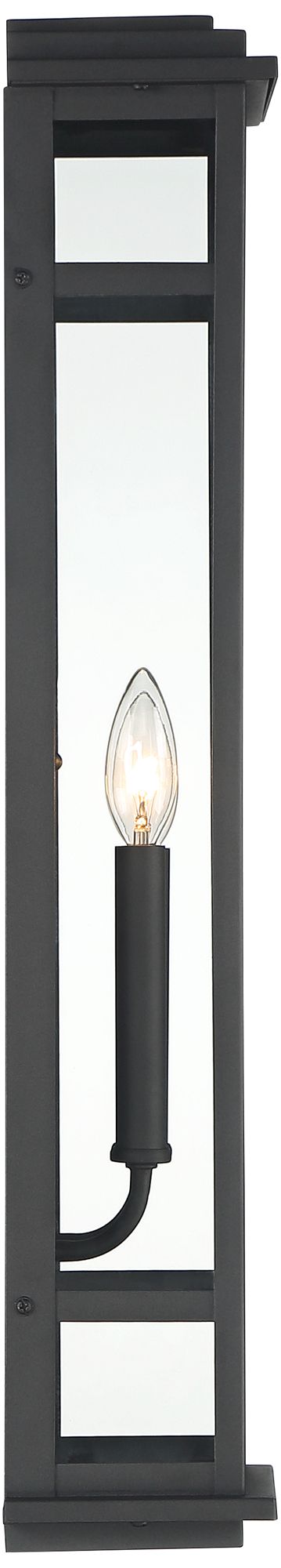Metrix 26" High Black 2Light Rectangular Outdoor Wall Light 805A2