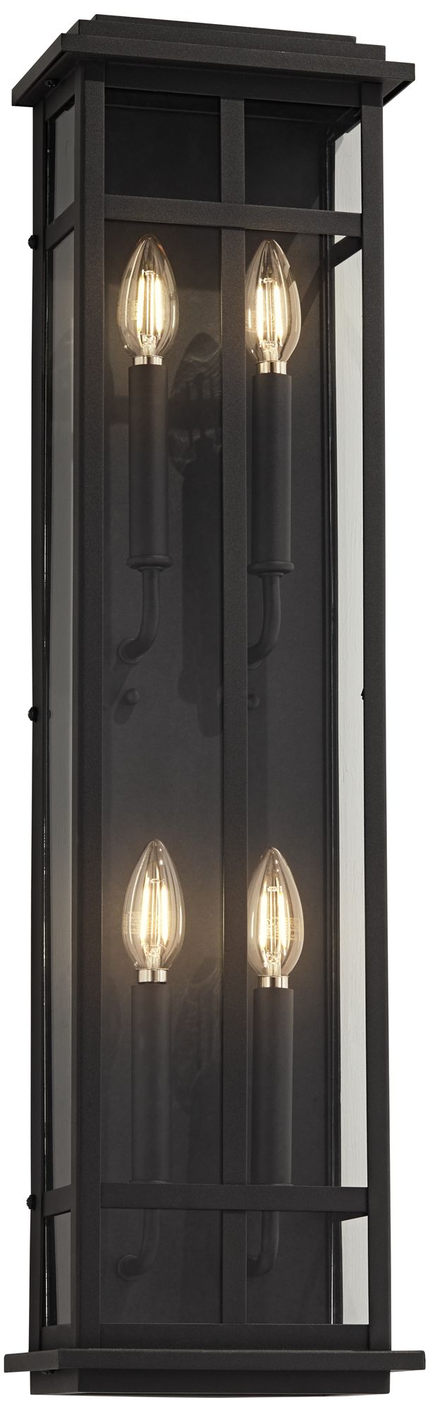 Metrix 30" High Black 4Light Rectangular Outdoor Wall Light 806A2
