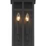 Metrix 30" High Black 4-Light Rectangular Outdoor Wall Light