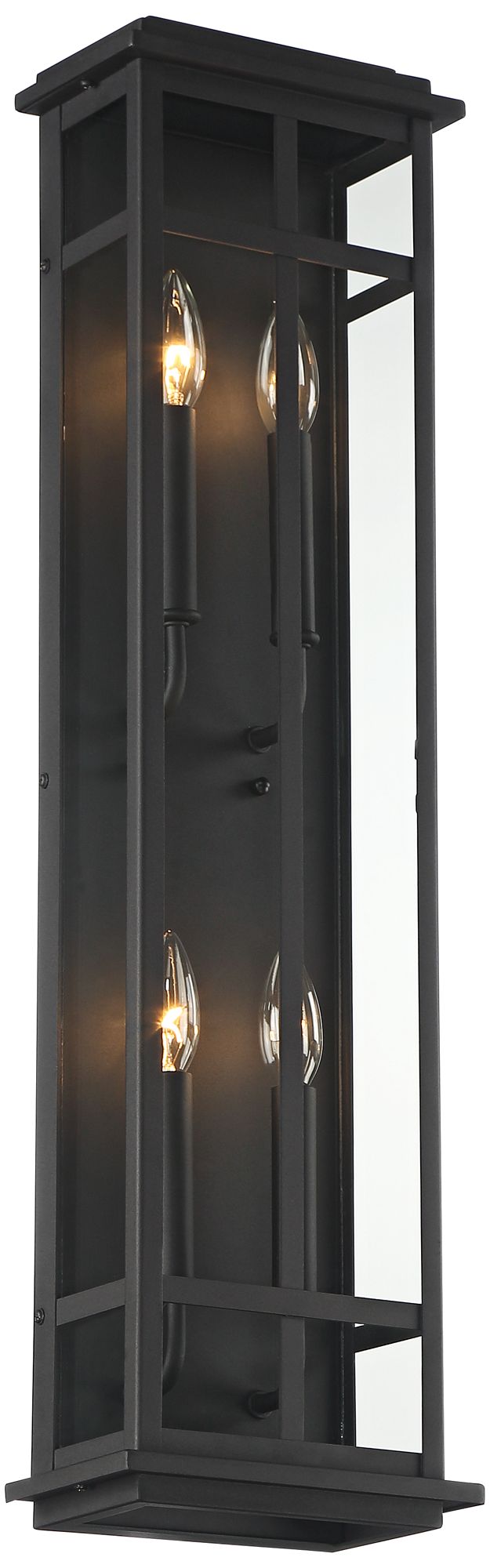 Metrix 30" High Black 4Light Rectangular Outdoor Wall Light 806A2