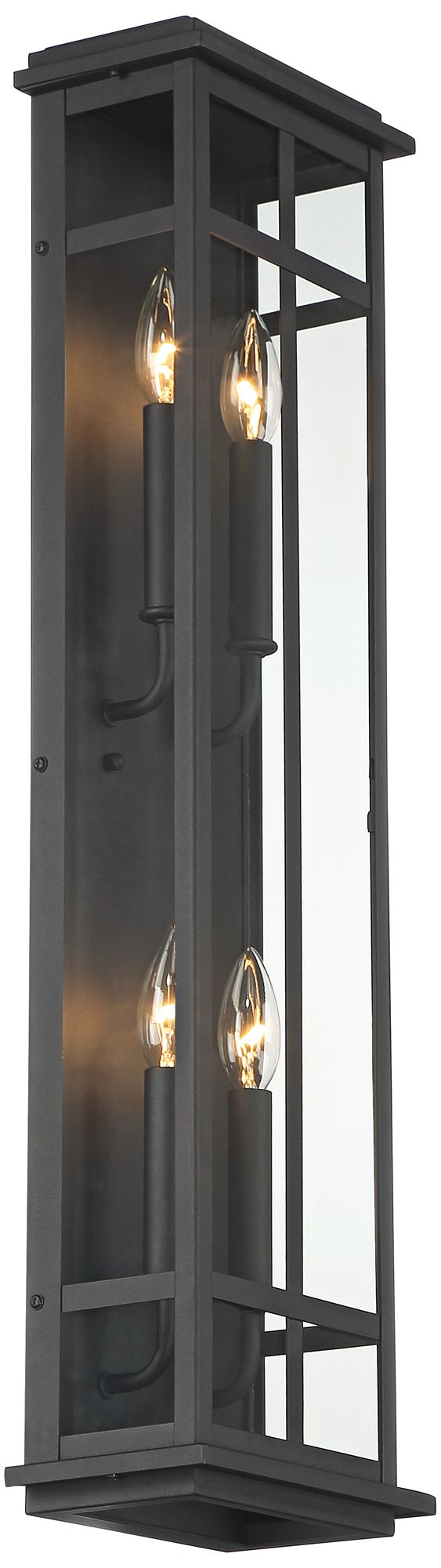 Metrix 30" High Black 4Light Rectangular Outdoor Wall Light 806A2