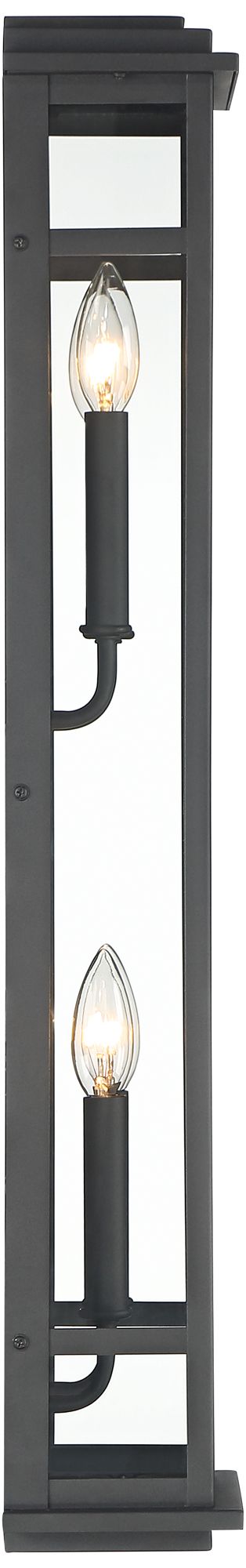 Metrix 30" High Black 4Light Rectangular Outdoor Wall Light 806A2