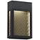 Metro 10" High Black and Gold LED Outdoor Wall Sconce
