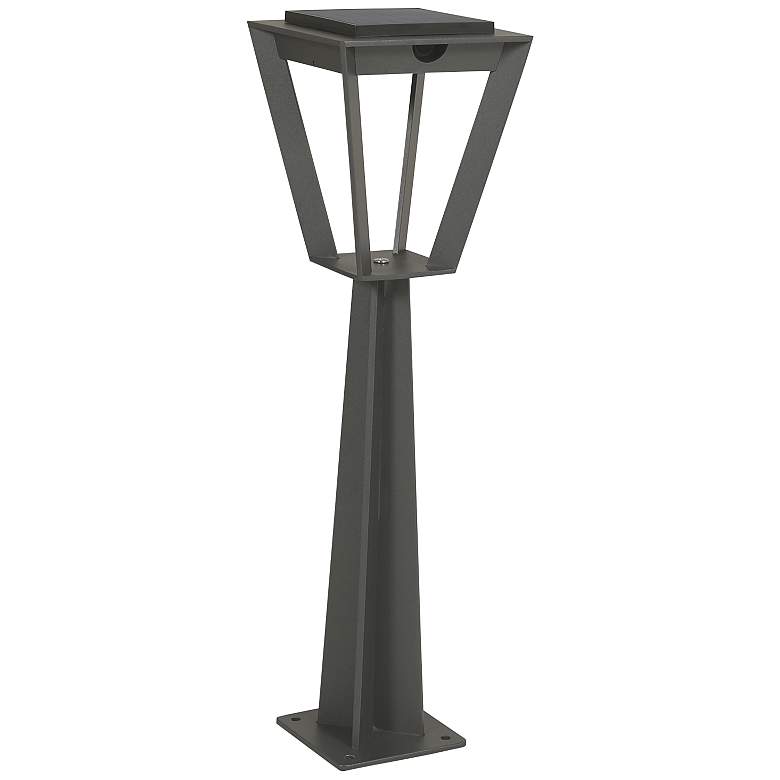Image 3 Metro 28"H Space Gray Dusk-to-Dawn Solar LED Outdoor Path Light