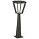Metro 28"H Space Gray Dusk-to-Dawn Solar LED Outdoor Path Light