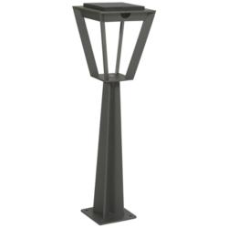 Metro 28&quot;H Space Gray Dusk-to-Dawn Solar LED Outdoor Path Light