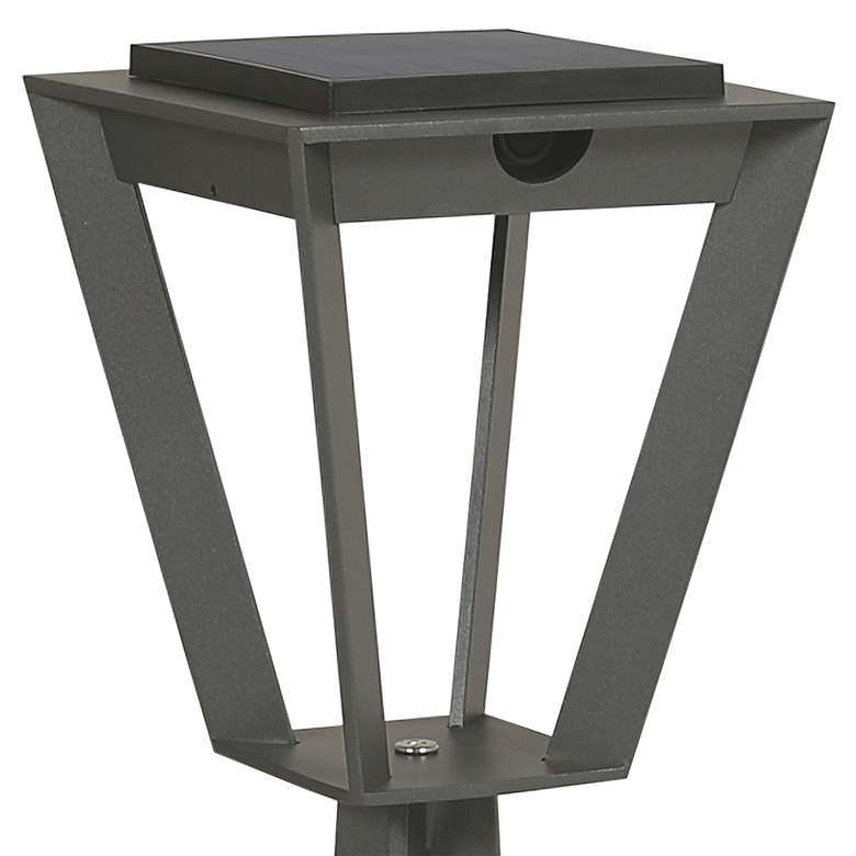Image 4 Metro 28 inchH Space Gray Dusk-to-Dawn Solar LED Outdoor Path Light more views