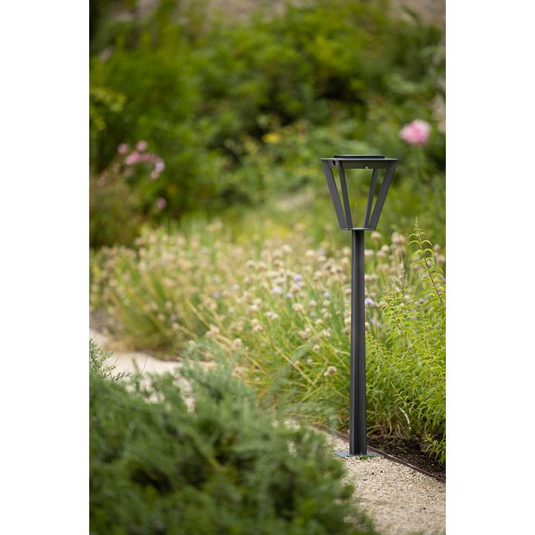 Image 6 Metro 28"H Space Gray Dusk-to-Dawn Solar LED Outdoor Path Light more views