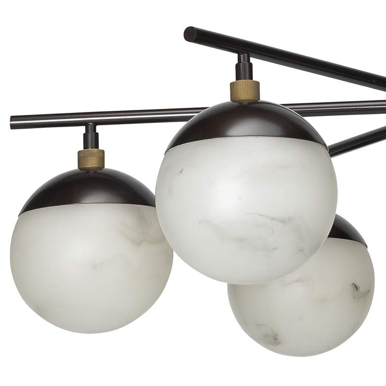 Image 4 Metro 40" Wide Oil-Rubbed Bronze Metal 6-Light Chandelier more views