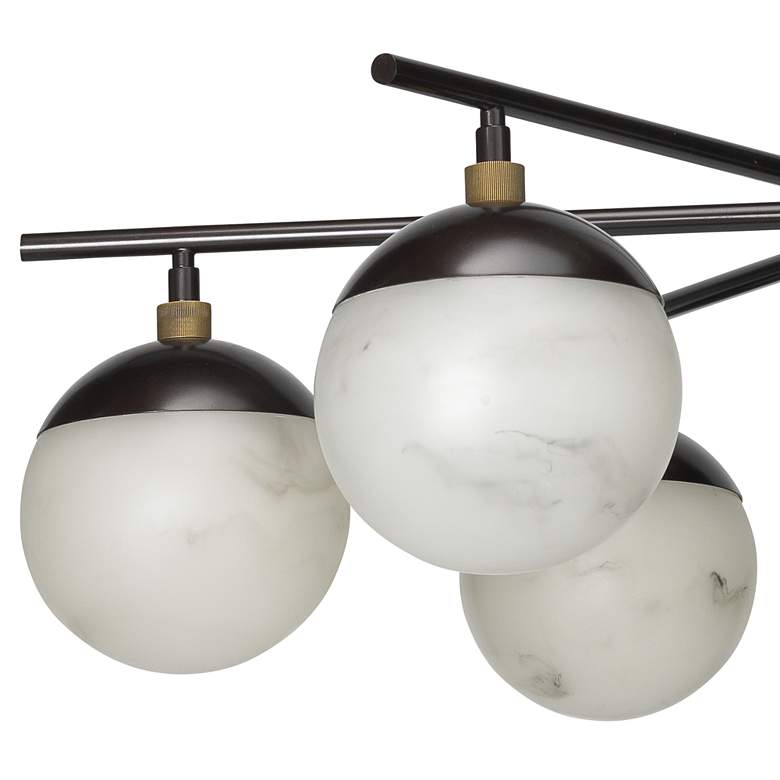 Image 4 Metro 40 inch Wide Oil-Rubbed Bronze Metal 6-Light Chandelier more views