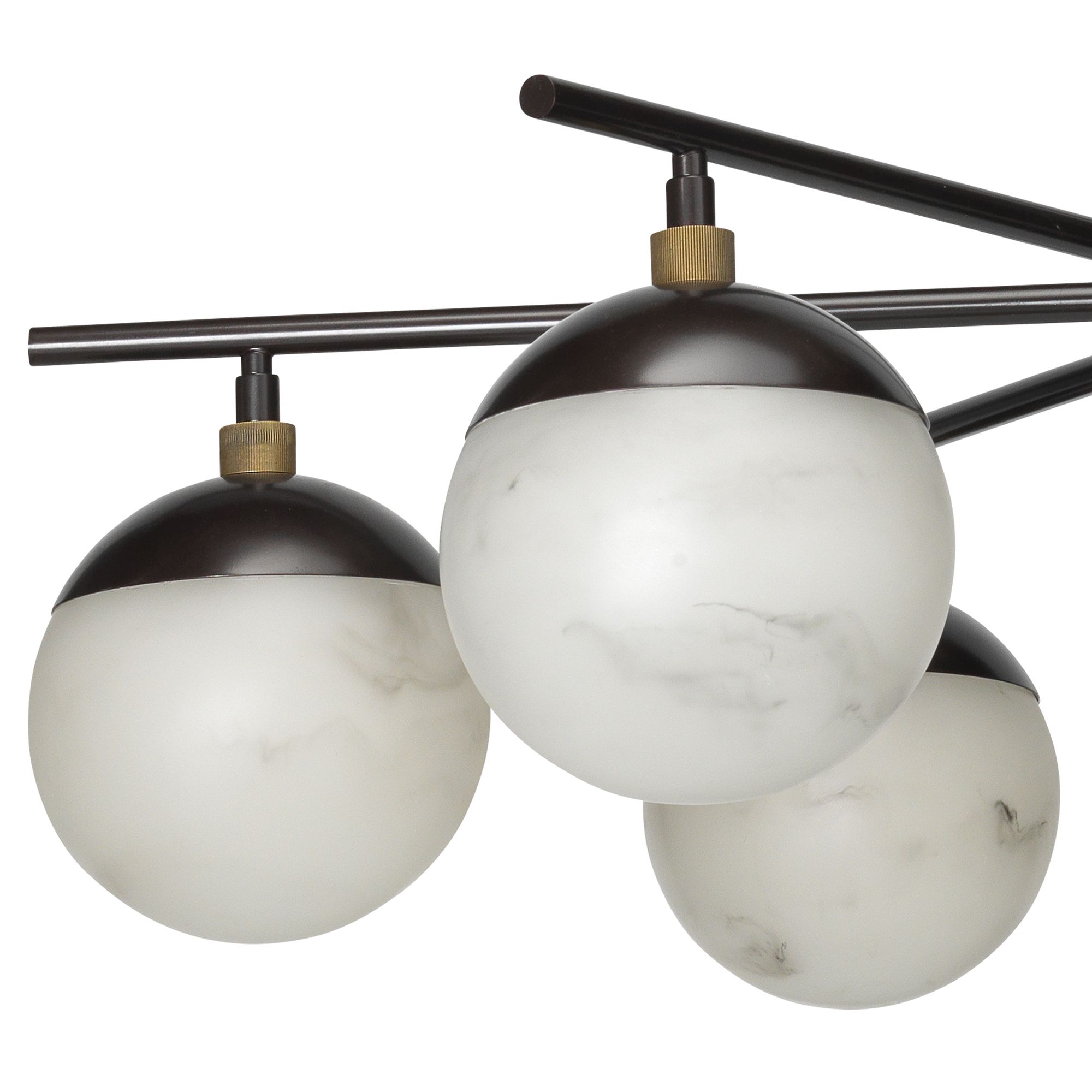 Image 6 Metro 40" Wide Oil-Rubbed Bronze Metal 6-Light Chandelier more views