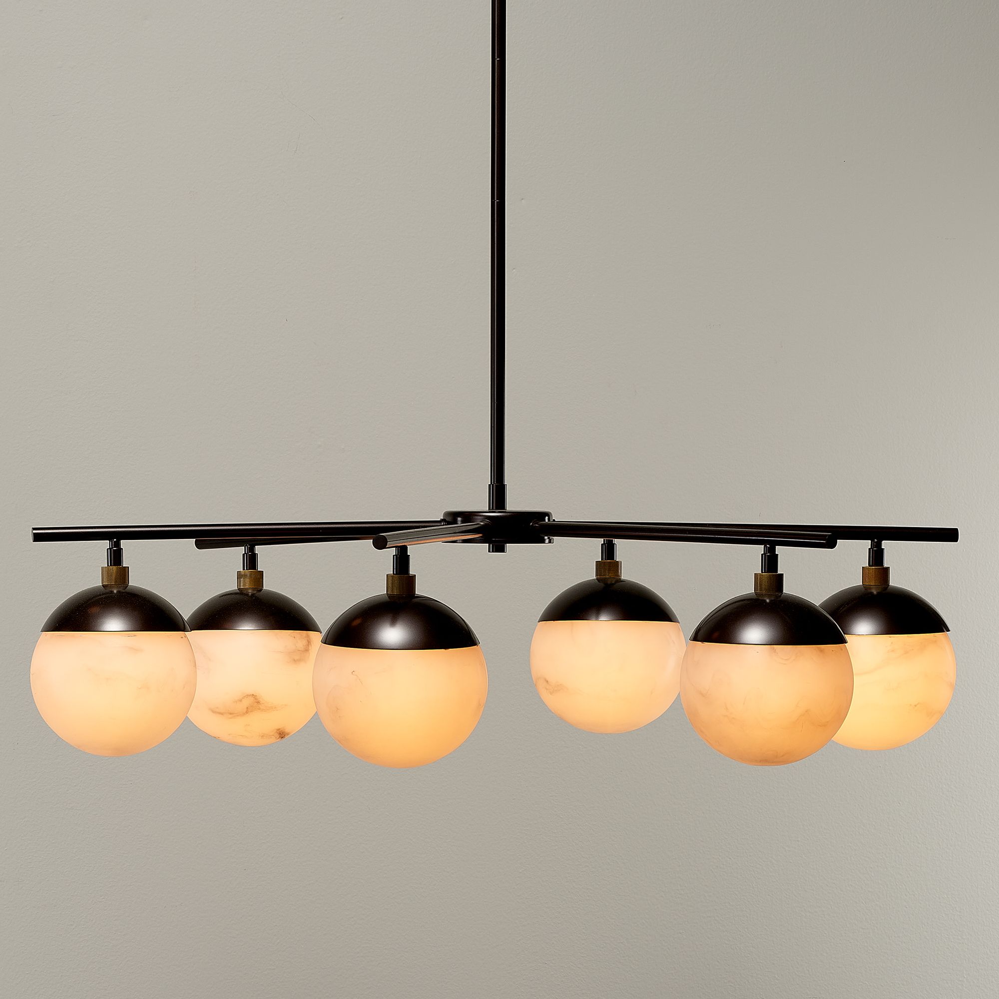 Image 7 Metro 40" Wide Oil-Rubbed Bronze Metal 6-Light Chandelier more views
