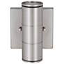 Metro 6 3/4" High Brushed Nickel Dual LED Outdoor Wall Light