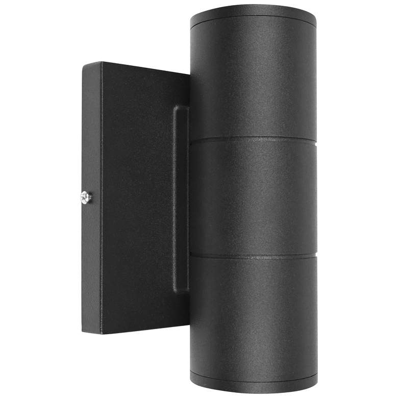 Image 2 Metro 6 3/4 inch High Matte Black Dual LED Outdoor Wall Light