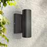 Thumbnail1 of Metro 6 3/4" High Matte Black Dual LED Outdoor Wall Light
