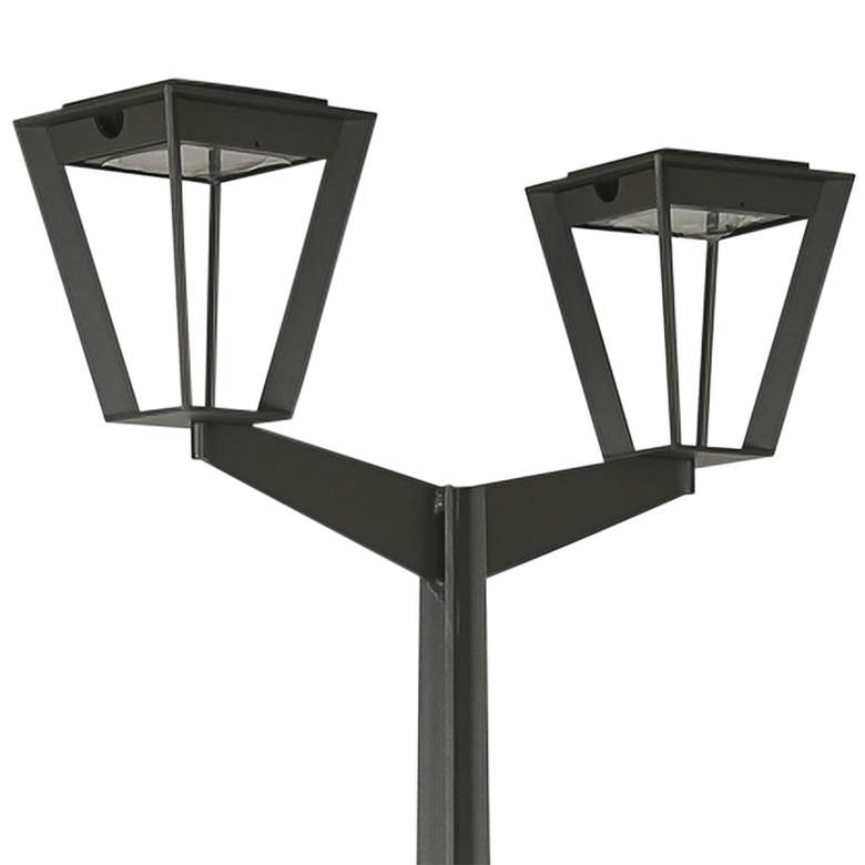 Image 3 Metro 86" High 2-Light Space Gray Solar Powered LED Outdoor Post Light more views