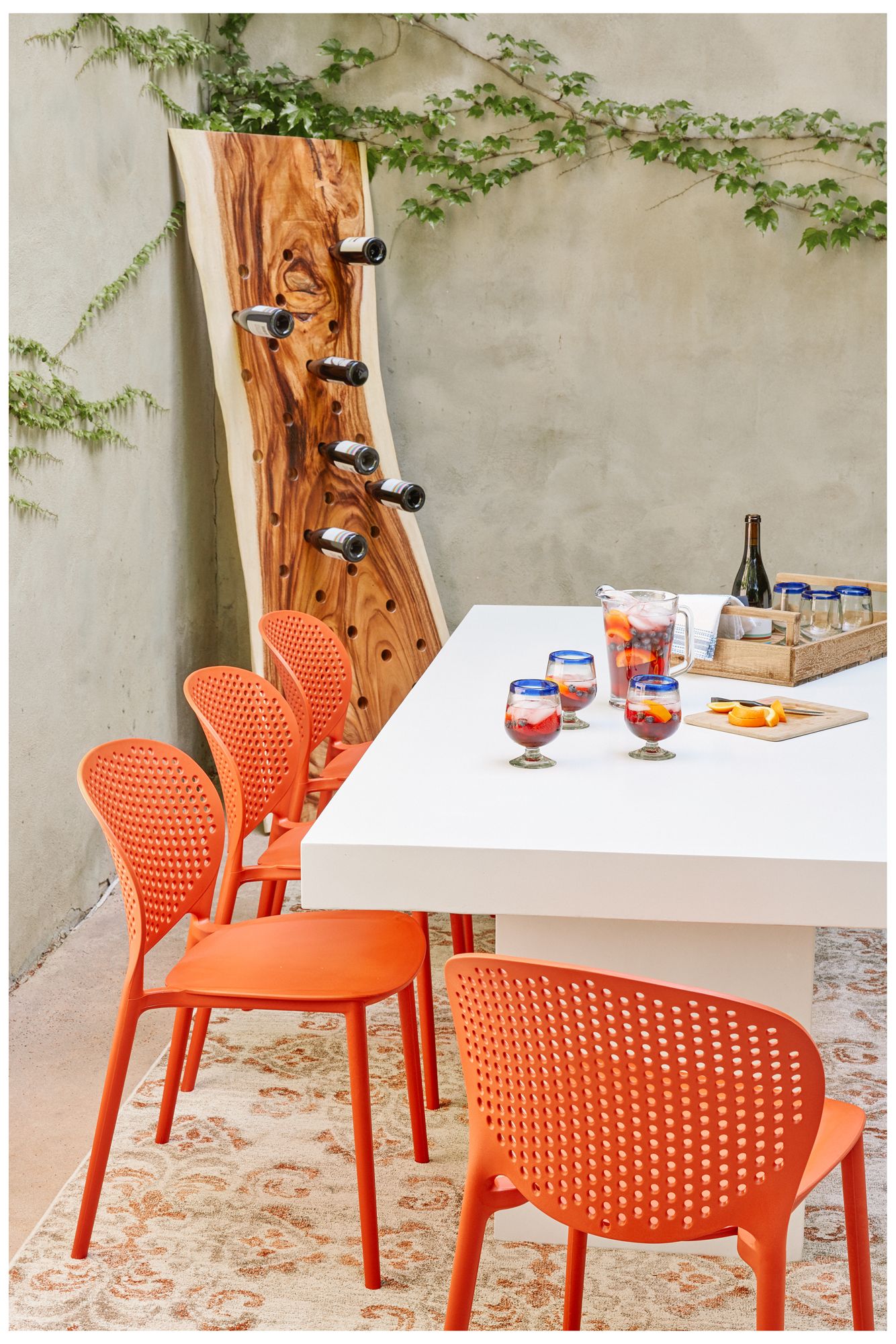 Metro Bailey 19" Wide Dark Orange Dining Side ChairSet of 4