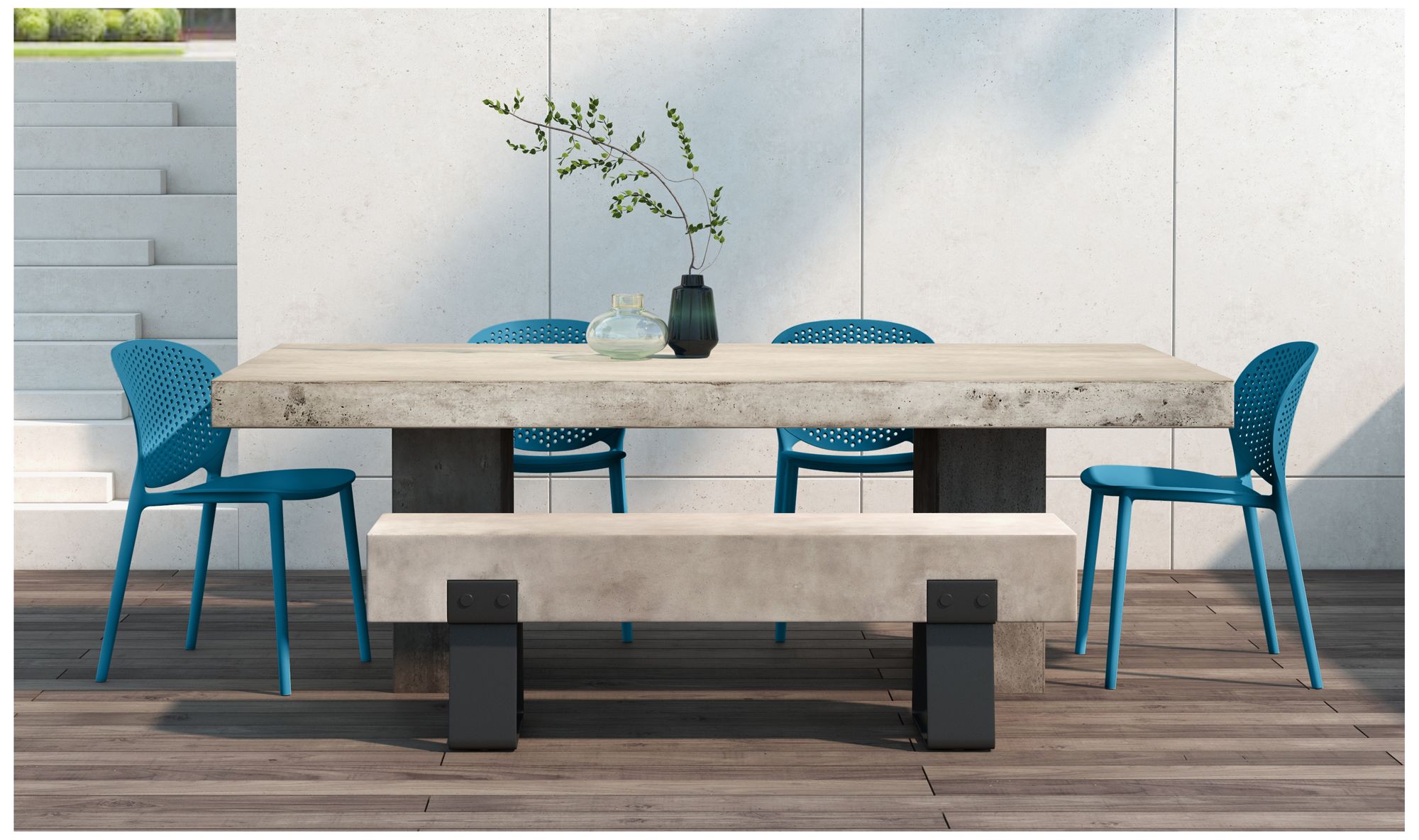 Metro Bailey 19" Wide Teal Green Dining Side ChairSet of 4