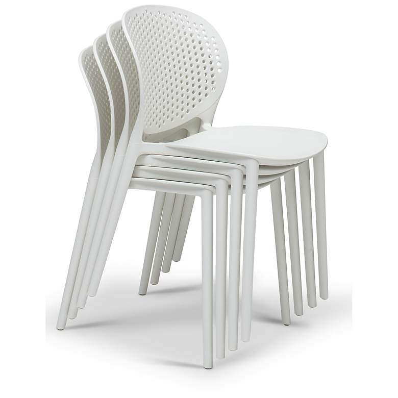 Image 5 Metro Bailey 19" Wide White Dining Side ChairSet of 4 more views