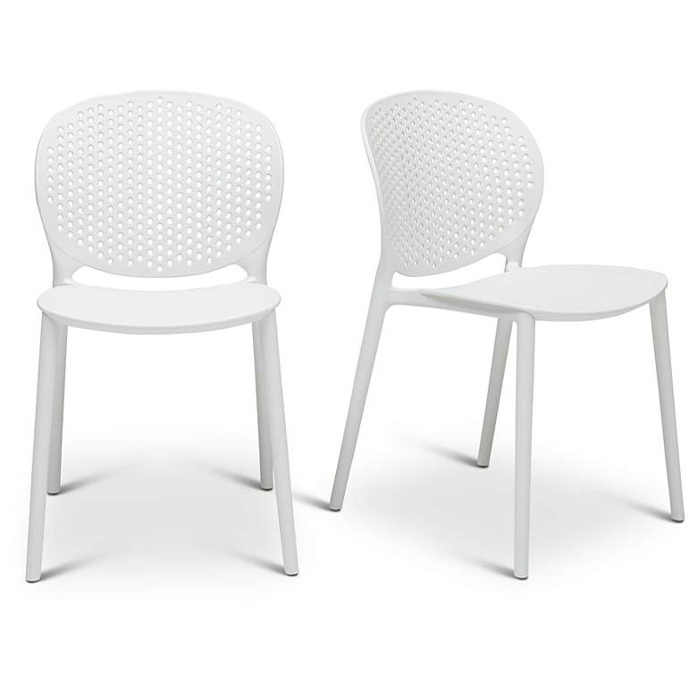 Image 7 Metro Bailey 19" Wide White Dining Side ChairSet of 4 more views