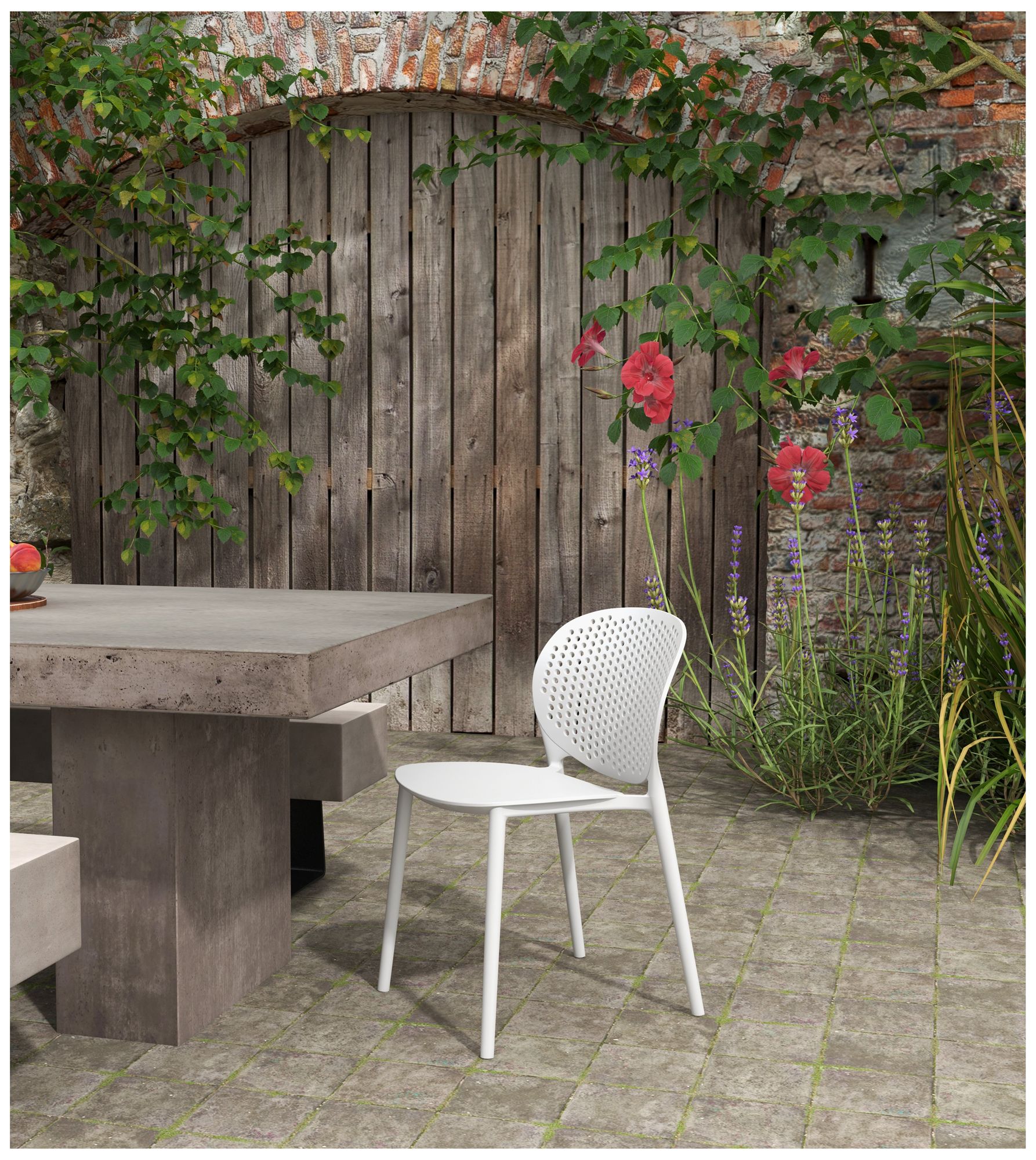 Metro Bailey 19" Wide White Dining Side ChairSet of 4