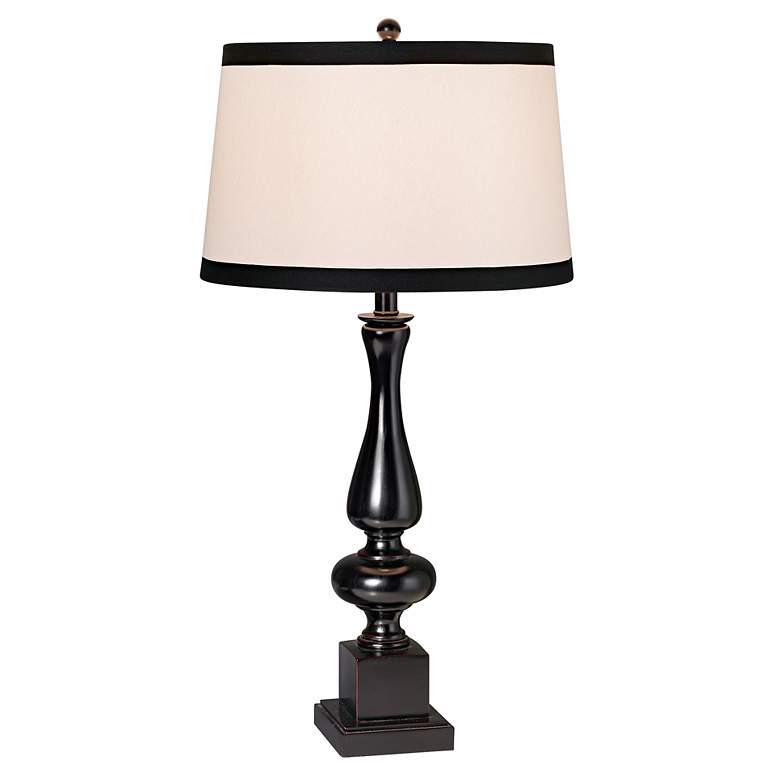 Image 1 Metro Black Cherry Spindle Table Lamp