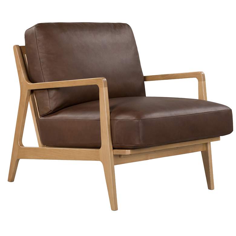 Image 1 Metro Carmelo 26" Wide Oak/Brown Accent Chair