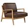 Metro Carmelo 26" Wide Oak/Brown Accent Chair