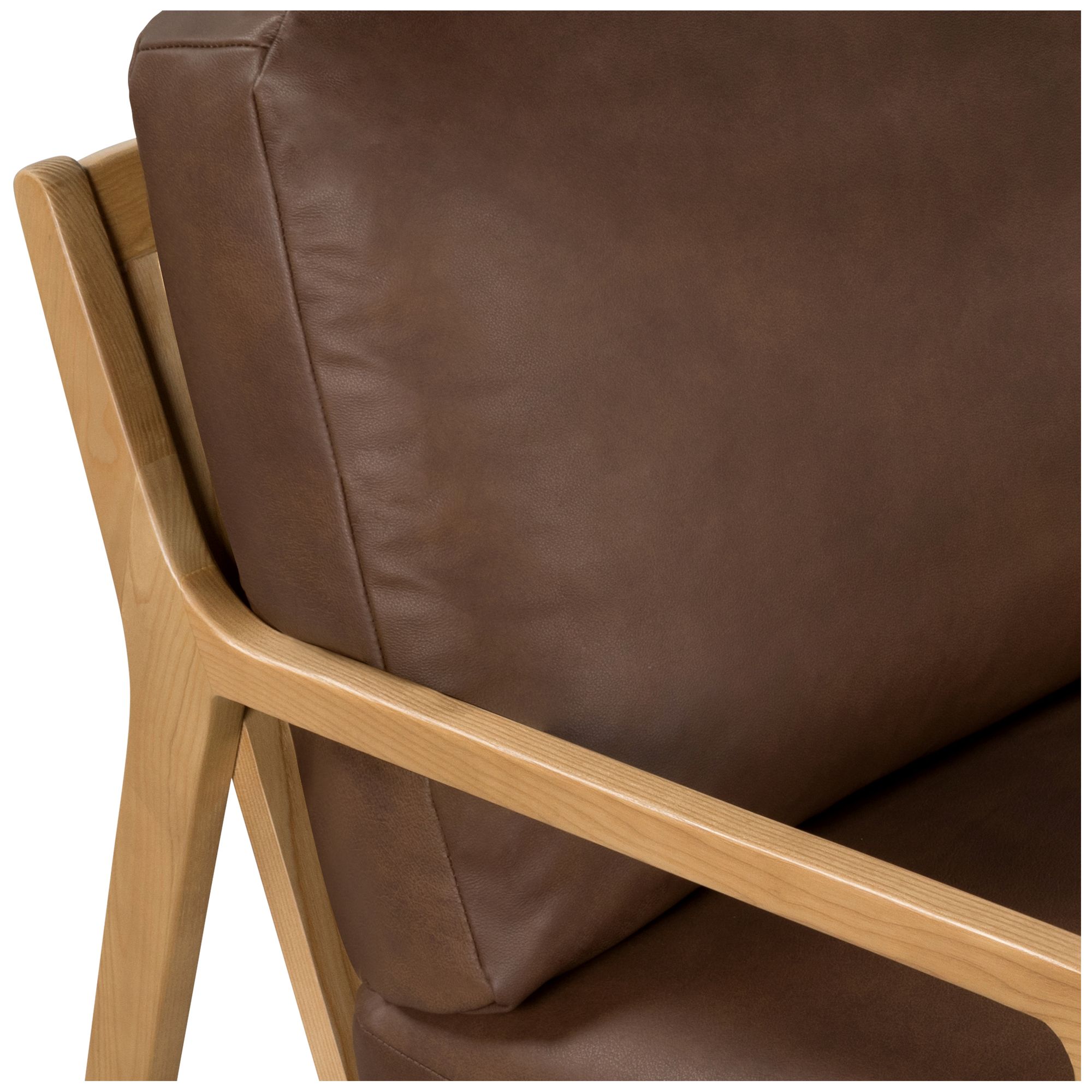 Image 7 Metro Carmelo 26" Wide Oak/Brown Accent Chair more views