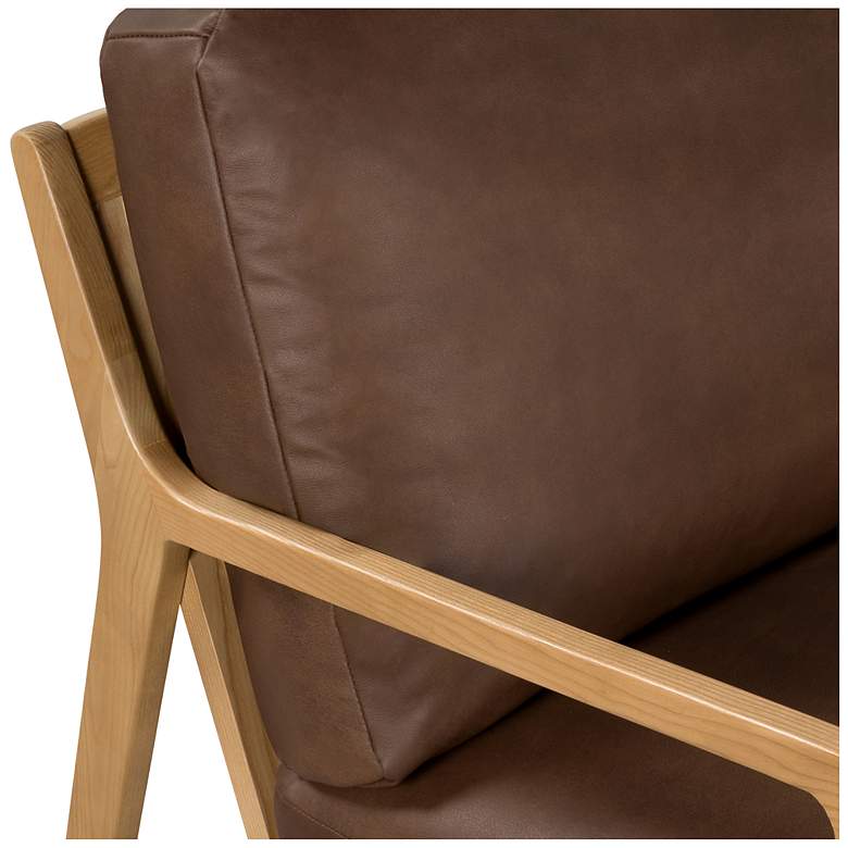 Image 7 Metro Carmelo 26" Wide Oak/Brown Accent Chair more views