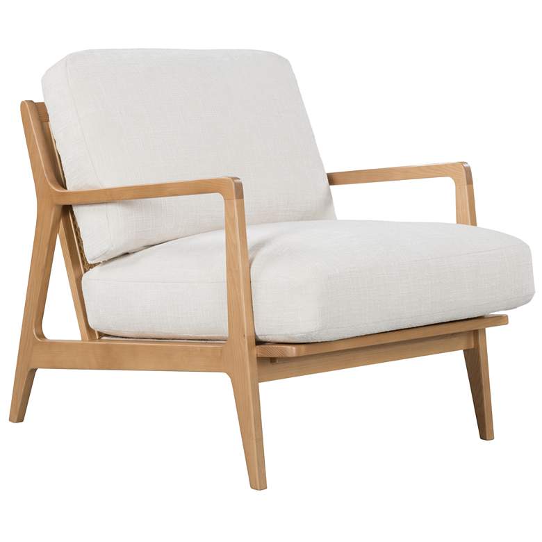 Image 2 Metro Carmelo 26" Wide Oak/Cream Accent Chair