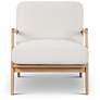 3_Metro Carmelo 26" Wide Oak/Cream Accent Chair more views