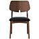 Metro Carmelo 26" Wide Walnut/Black Leather Accent Chair