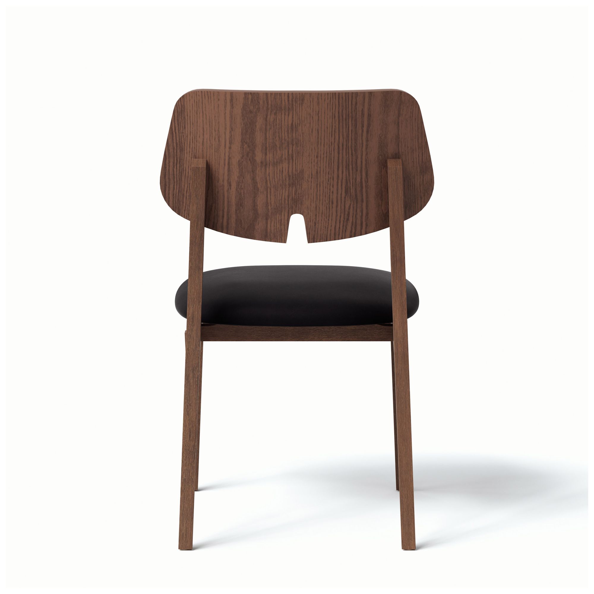 Metro Carmelo 26" Wide Walnut/Black Leather Accent Chair