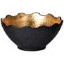Metro Luxe Gold and Black Rustic Modern Stoneware Decorative Bowl