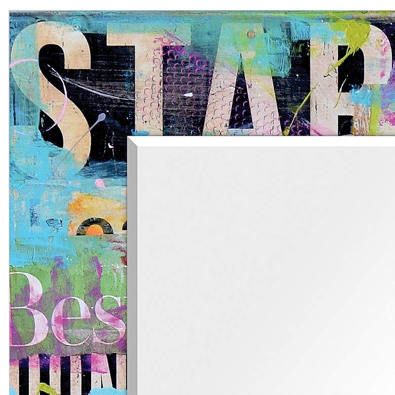 Image 4 Metro Mix Art Glass 36" x 72" Rectangular Wall Mirror more views
