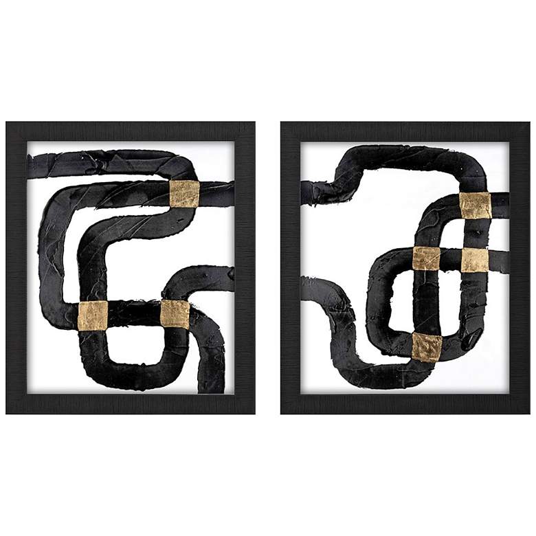 Image 3 Metro Path I 24" High 2-Piece Framed Wall Art Set