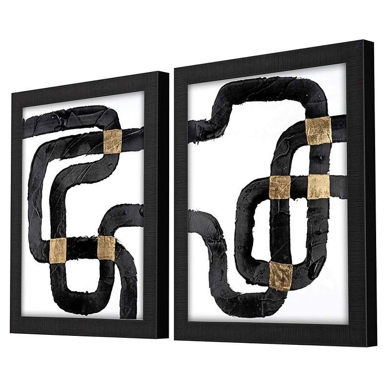 Image 5 Metro Path I 24" High 2-Piece Framed Wall Art Set more views