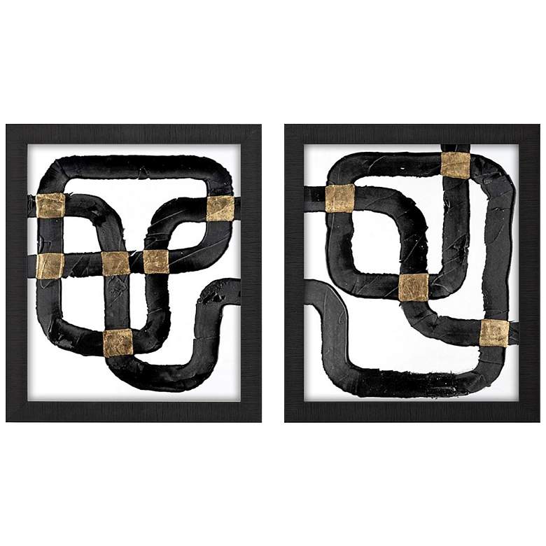 Image 3 Metro Path II 24" High 2-Piece Framed Wall Art Set