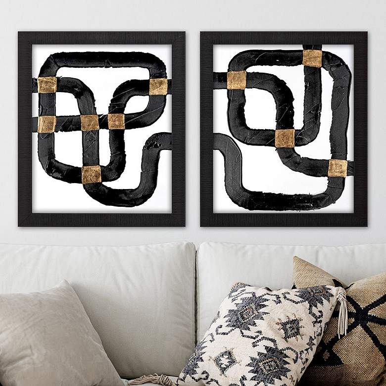 Image 2 Metro Path II 24" High 2-Piece Framed Wall Art Set