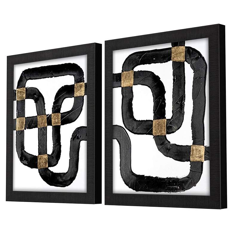 Image 5 Metro Path II 24" High 2-Piece Framed Wall Art Set more views