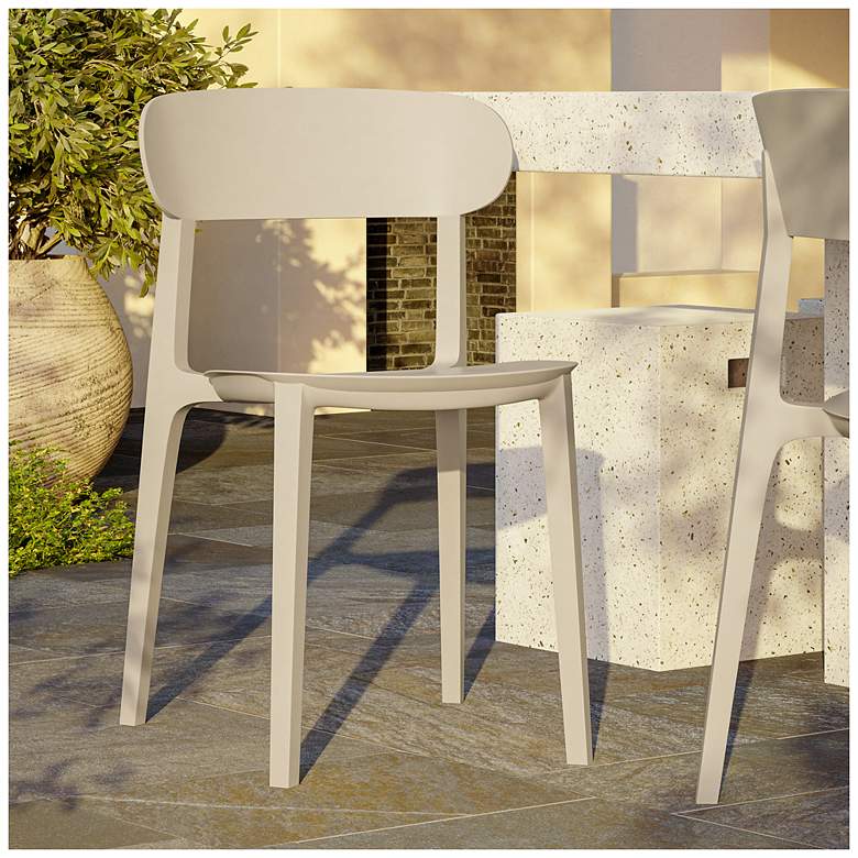 Image 1 Metro Spencer 19" Wide Beige Dining ChairSet of 4